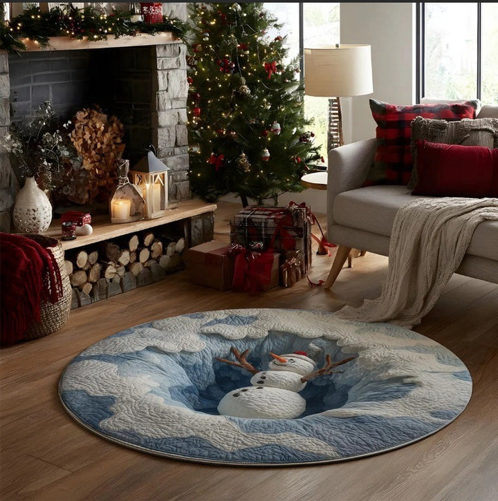 3D Kerstthema Tapijt