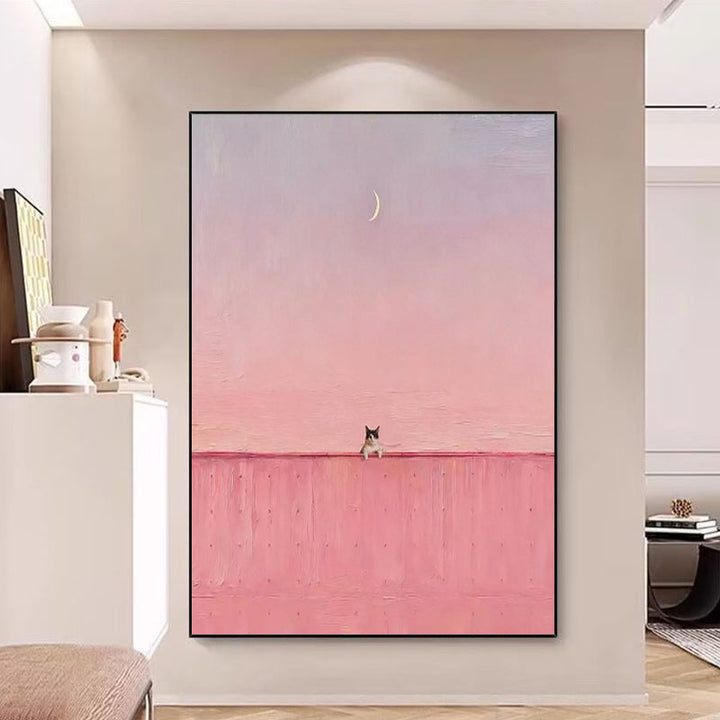 Minimalistische Kat Kunst Afdruk