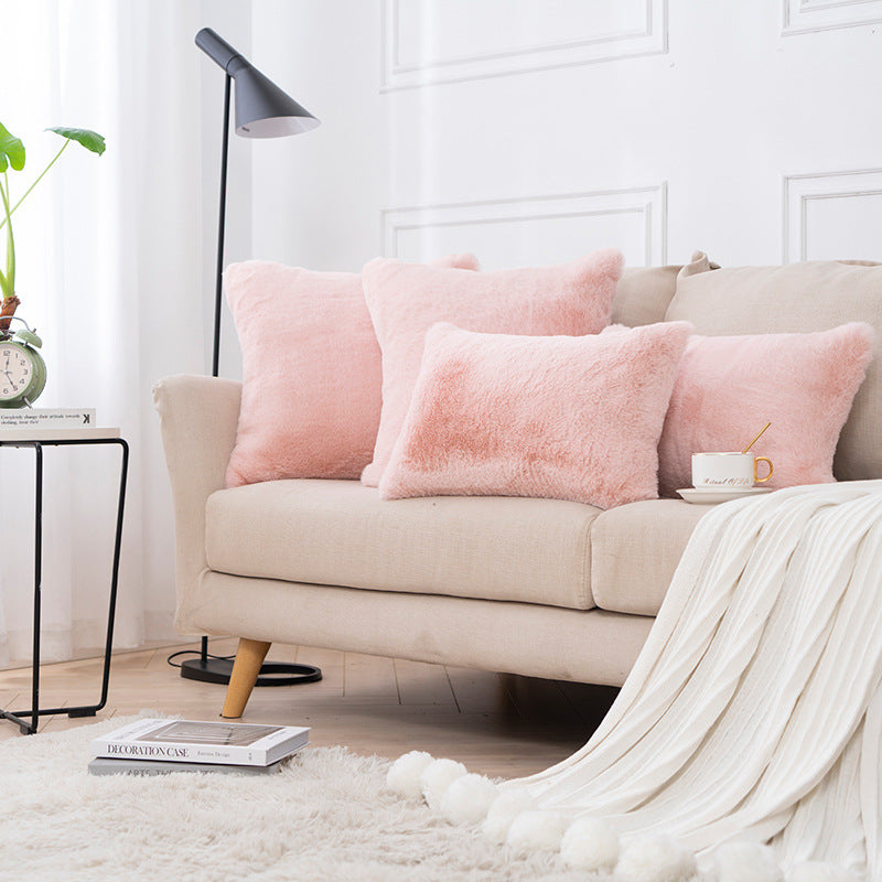 Pluche Textuur Decoratieve Kussen