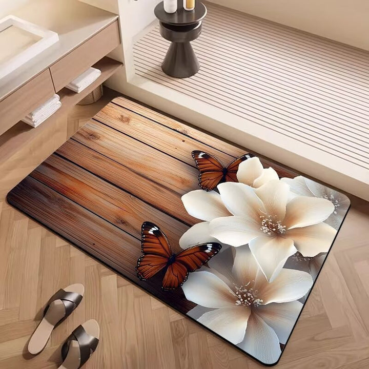 Decoratieve Bloemige Badmat