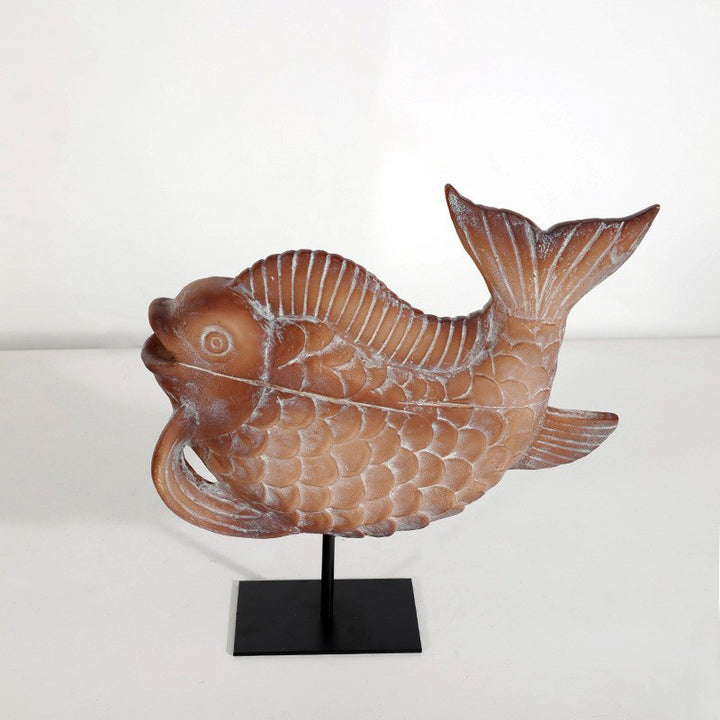 Grappige Vis Decoratieve Sculptuur