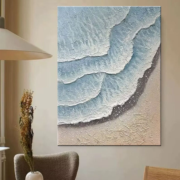 Textured Coastal Waves Canvas Kunstwerk
