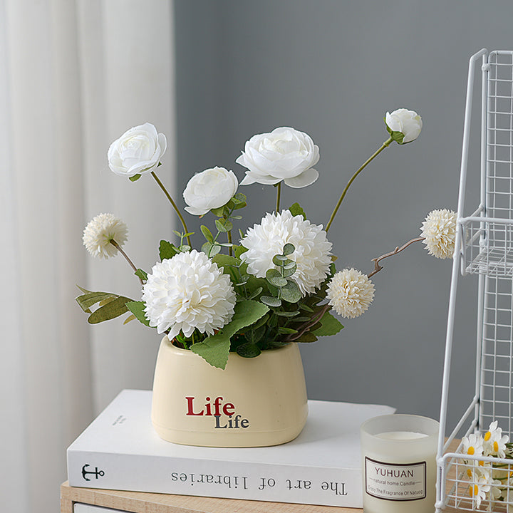 Decoratieve Pot met Nep Bloemarrangement
