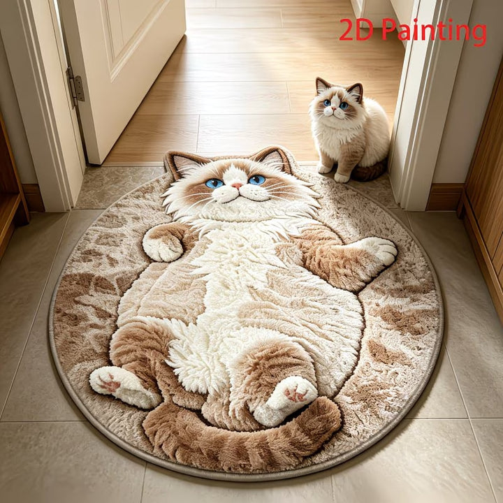 Kat-Thema Pluche Vloerkleed