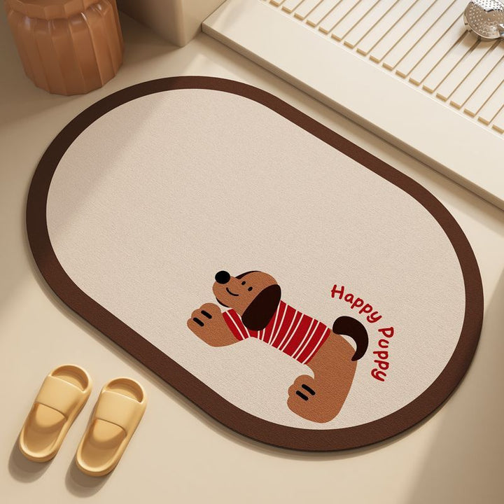Speelse Puppy-Thema Badmat