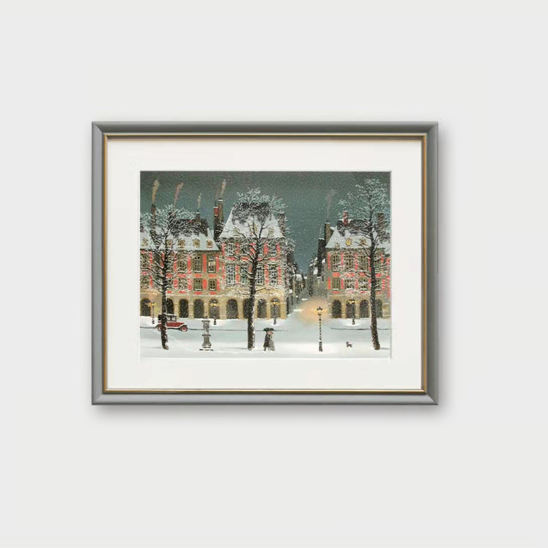 Ingelijste Winterlandschap Kunstwerk