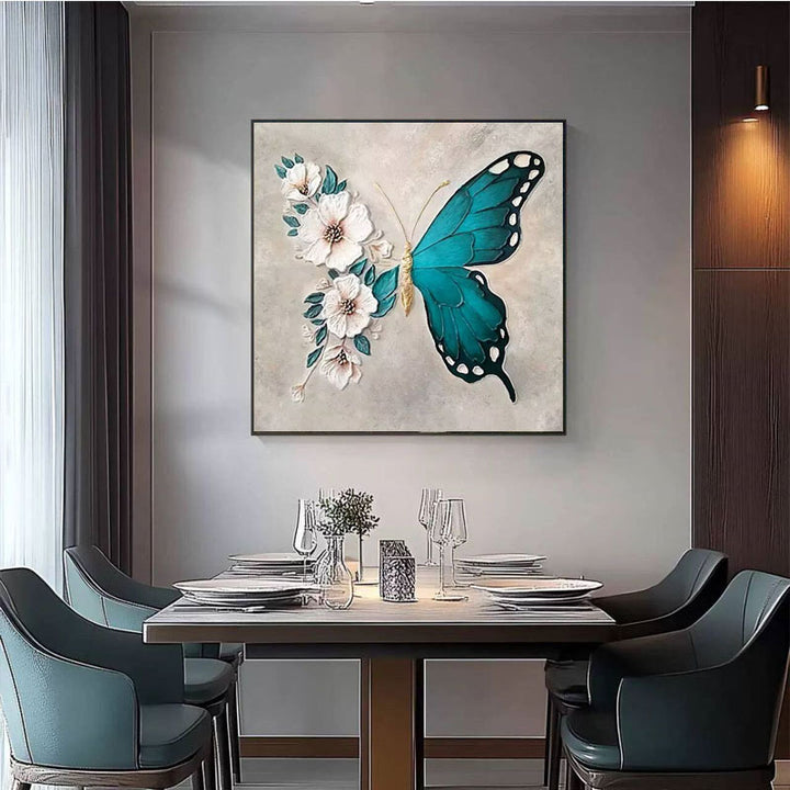 3D Vlinder Bloem Wandkunst