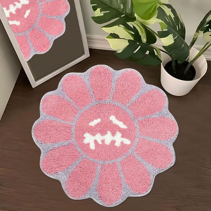 Bloemvormig Pluche Vloerkleed