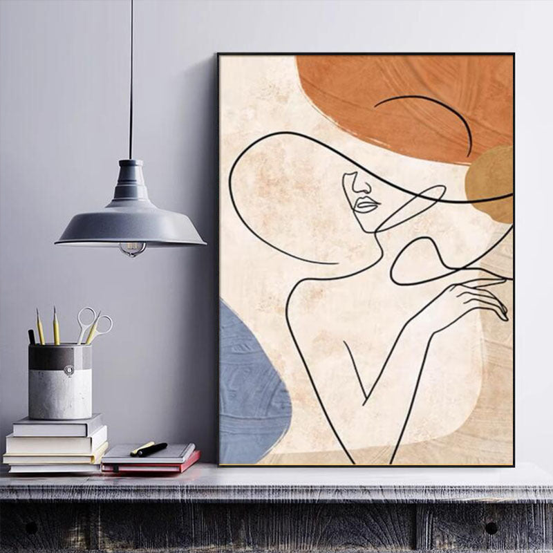 Abstracte Lijn Kunst Canvasprint