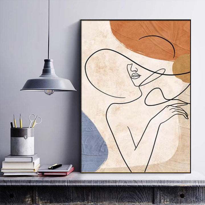 Abstracte Lijn Kunst Canvasprint