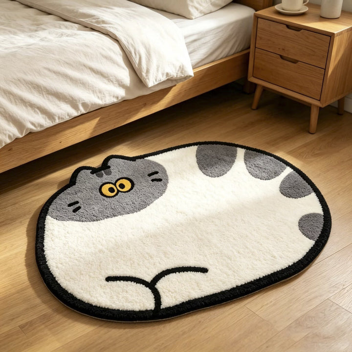 Schattige Kat-Thema Pluche Vloermat