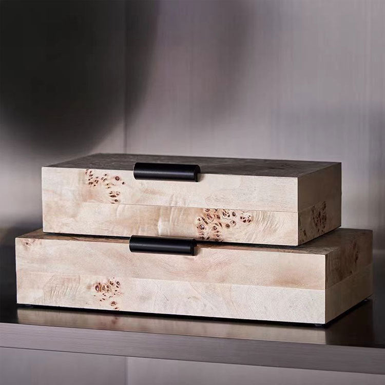 Decoratieve Houten Opbergdoos Set