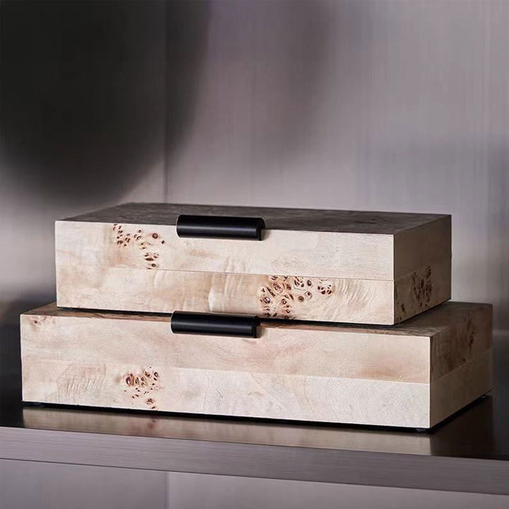 Decoratieve Houten Opbergdoos Set