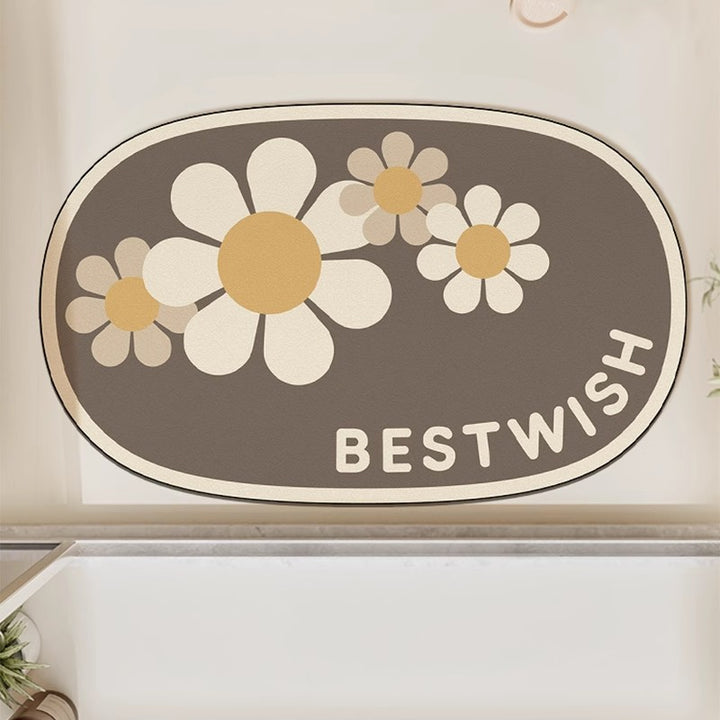 Ovaalvormige Welkom Mat met Inspirerende Quote