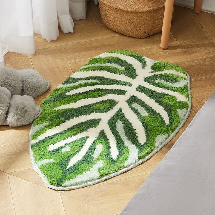 Pluche Bladvorm Vloerkleed