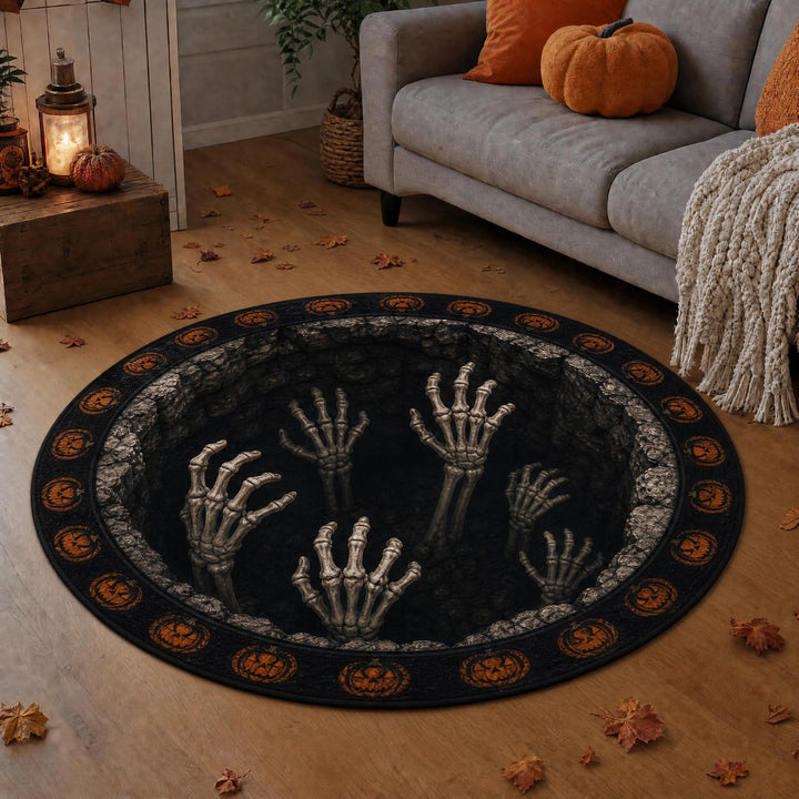 3D Kat Thema Ronde Vloerkleed