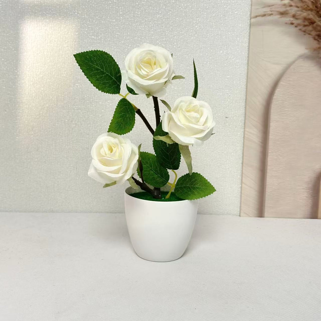 Elegante Kunstmatige Rozenplant Arrangement voor Thuisdecoratie