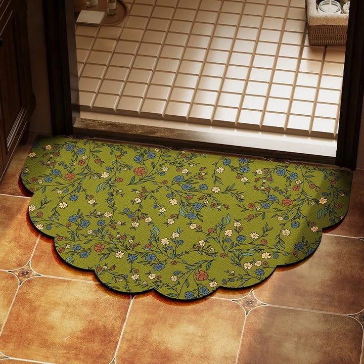Bloemvormig Scalloped Vloerkleed