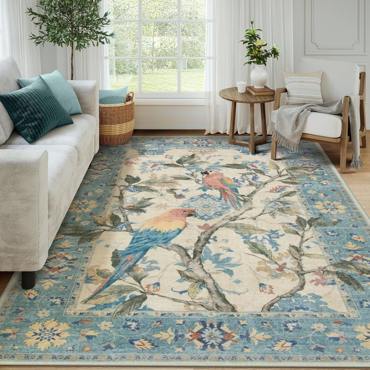 Ornate Bird Design Vloerkleed