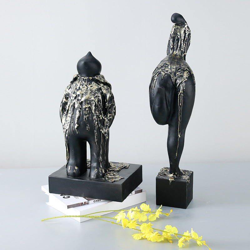 Abstract Decoratieve Flamingo Sculptuur