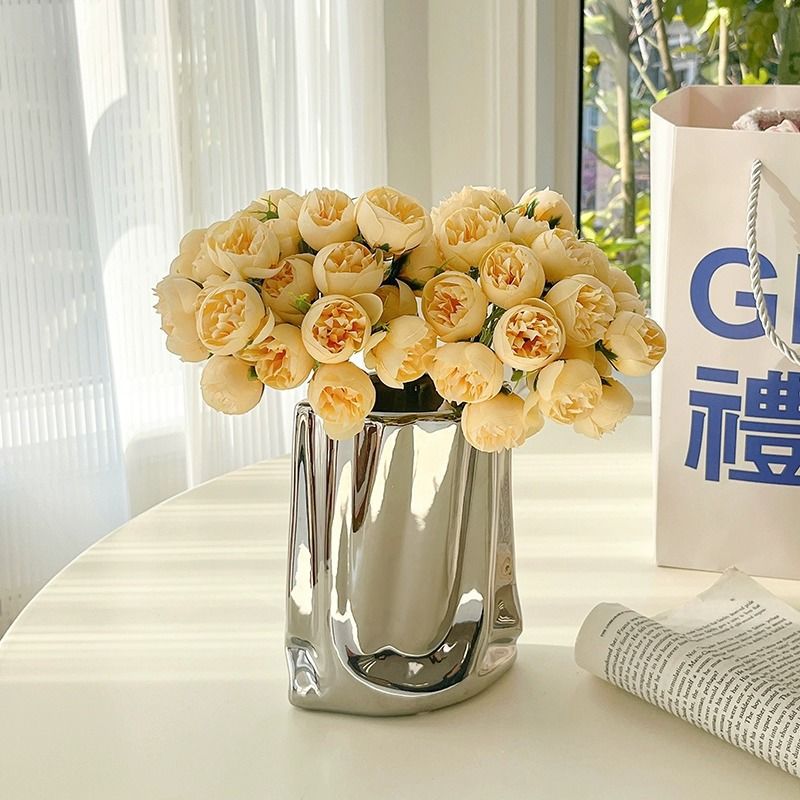 Elegante Nep Pioenroos Bloemboeket