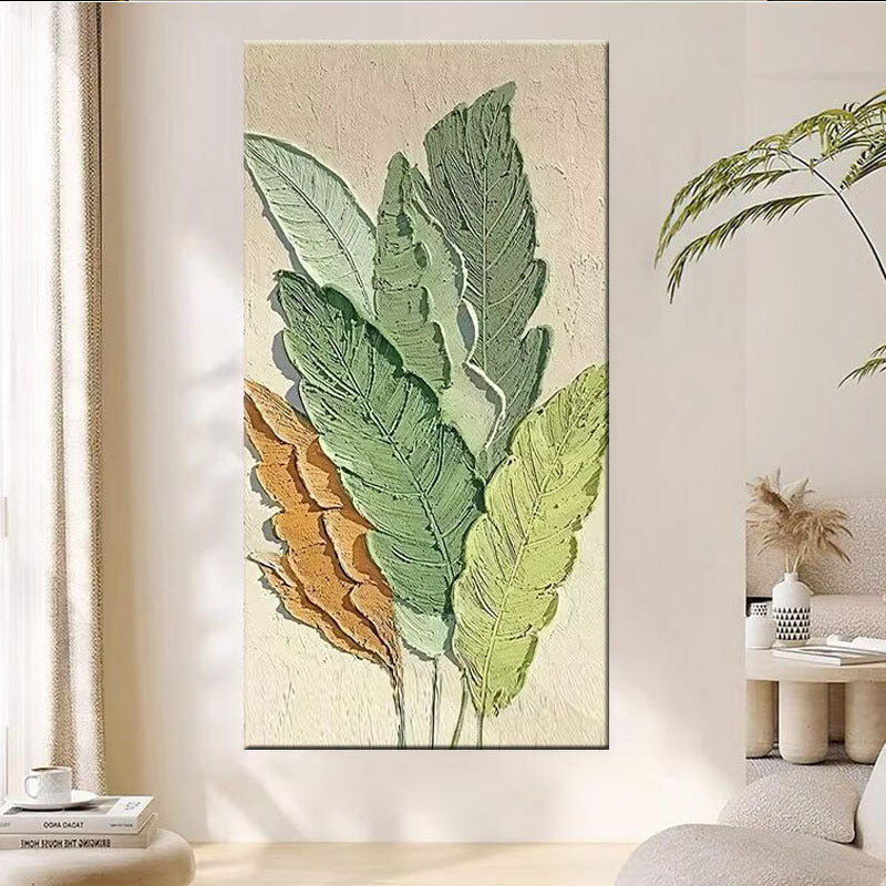 Textured Leaf Canvas Wandkunst