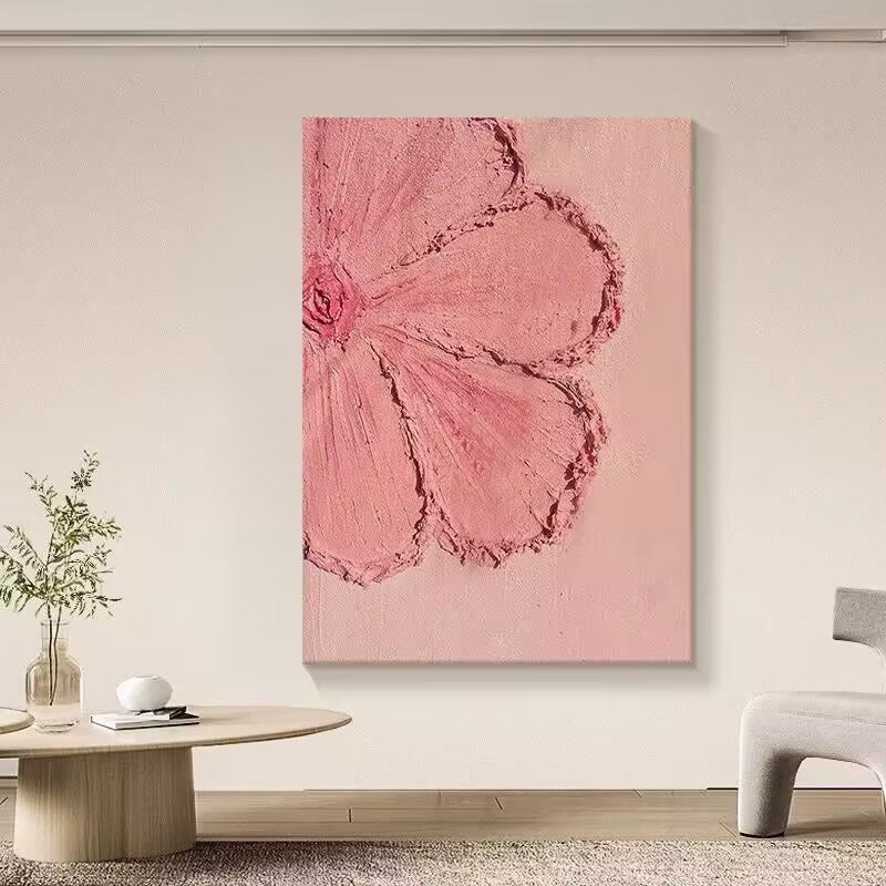 Bloemrijk Relief Textuur Canvas Wandkunst