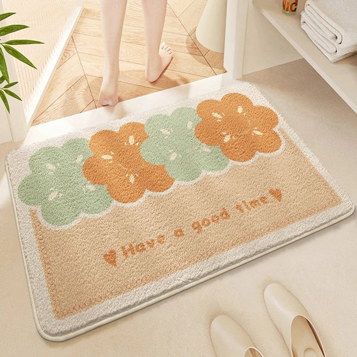 Decoratieve Bloemige Badmat
