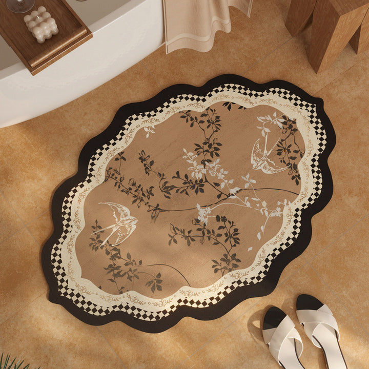 Elegante Vintage Bloemenprint Vloermat