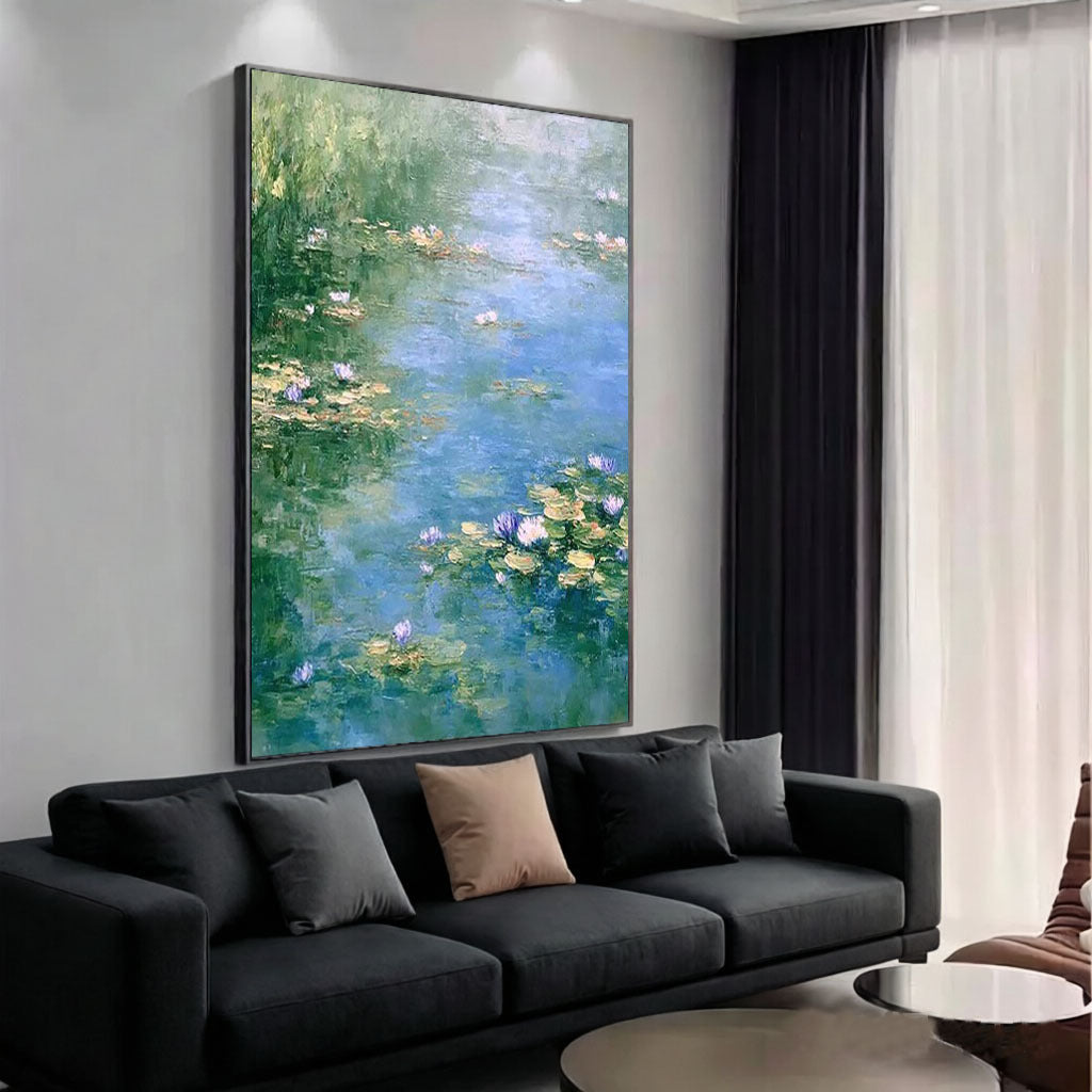 Grote Impressionistische Bloem Schilderij Op Canvas