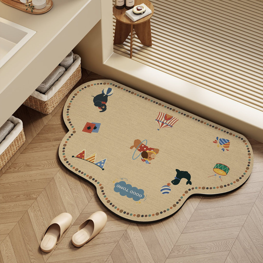 Speelse honden-themed badmat