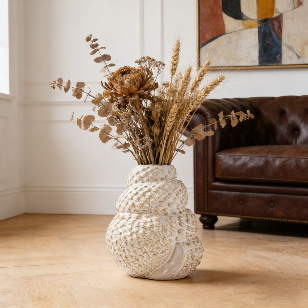 Handgemaakt Gelaagd Keramisch Schelpvaas & Mini Plantenbak
