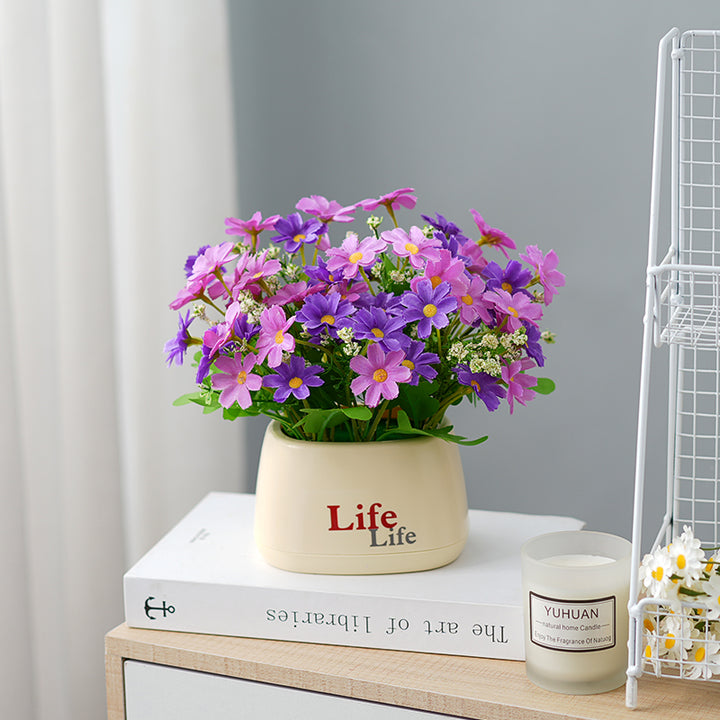 Decoratieve Pot met Nep Bloemarrangement