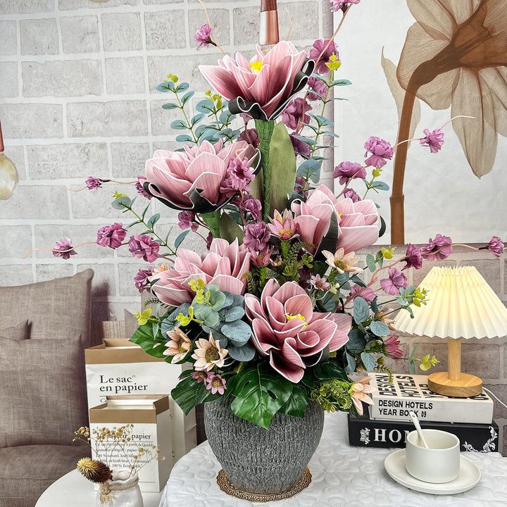 Elegante Levensechte Bloemstuk voor Interieurdecoratie