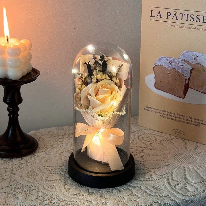 Verlichte Bloemdisplay