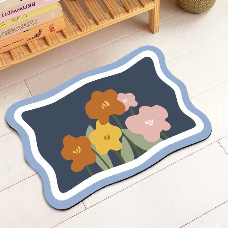 Bloemrijke Decoratieve Gebiedsmat voor Huisdecoratie