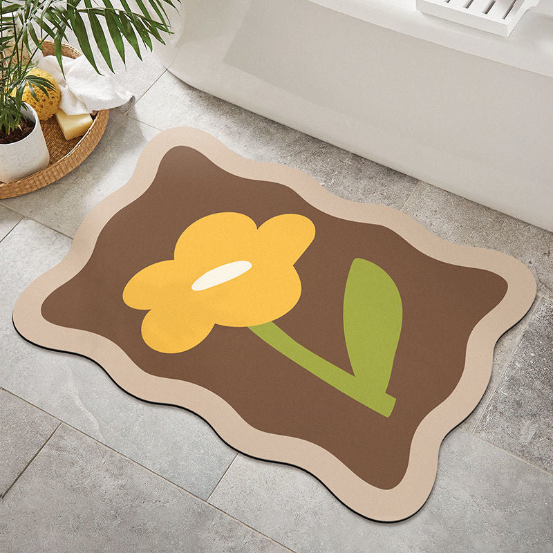 Bloemrijke Decoratieve Gebiedsmat voor Huisdecoratie