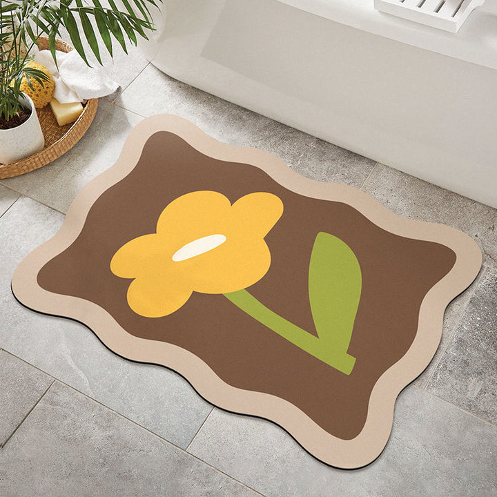 Bloemrijke Decoratieve Gebiedsmat voor Huisdecoratie
