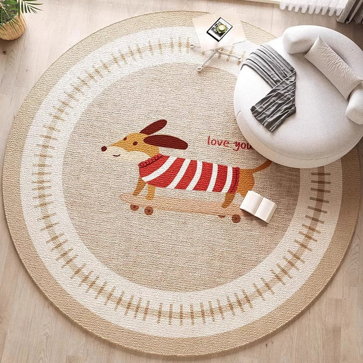Decoratieve Honden-Thema Area Rug voor Thuisdecoratie