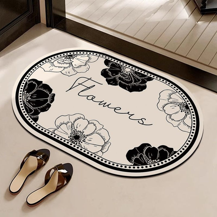 Decoratieve Bloem-Thema Deurmat