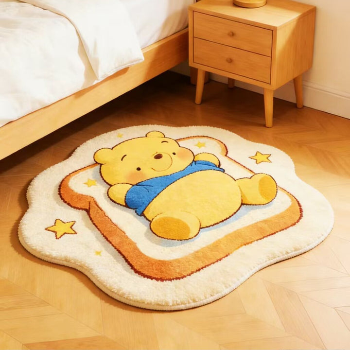 Schattig Cartoon Beer-Thema Pluche Vloerkleed