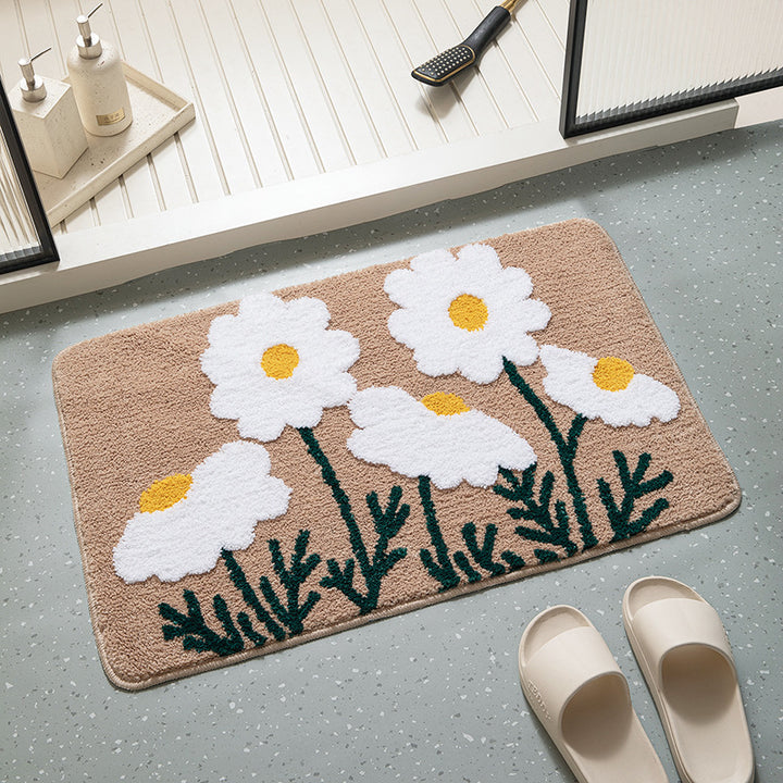 Zachte Katoenen Bloemen Badmat