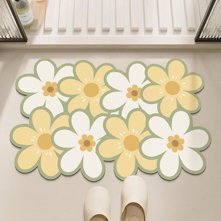 Decoratieve Bloem Motief Vloermat
