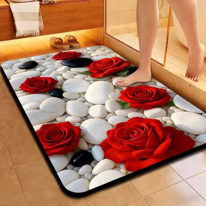 Artistic Floral Badmat