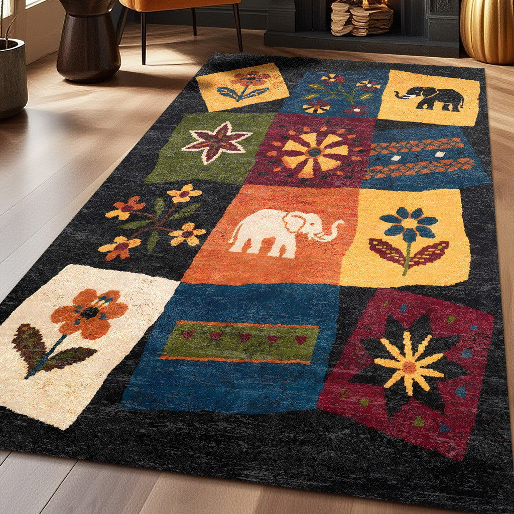 Vintage Bloemcollage Area Rug