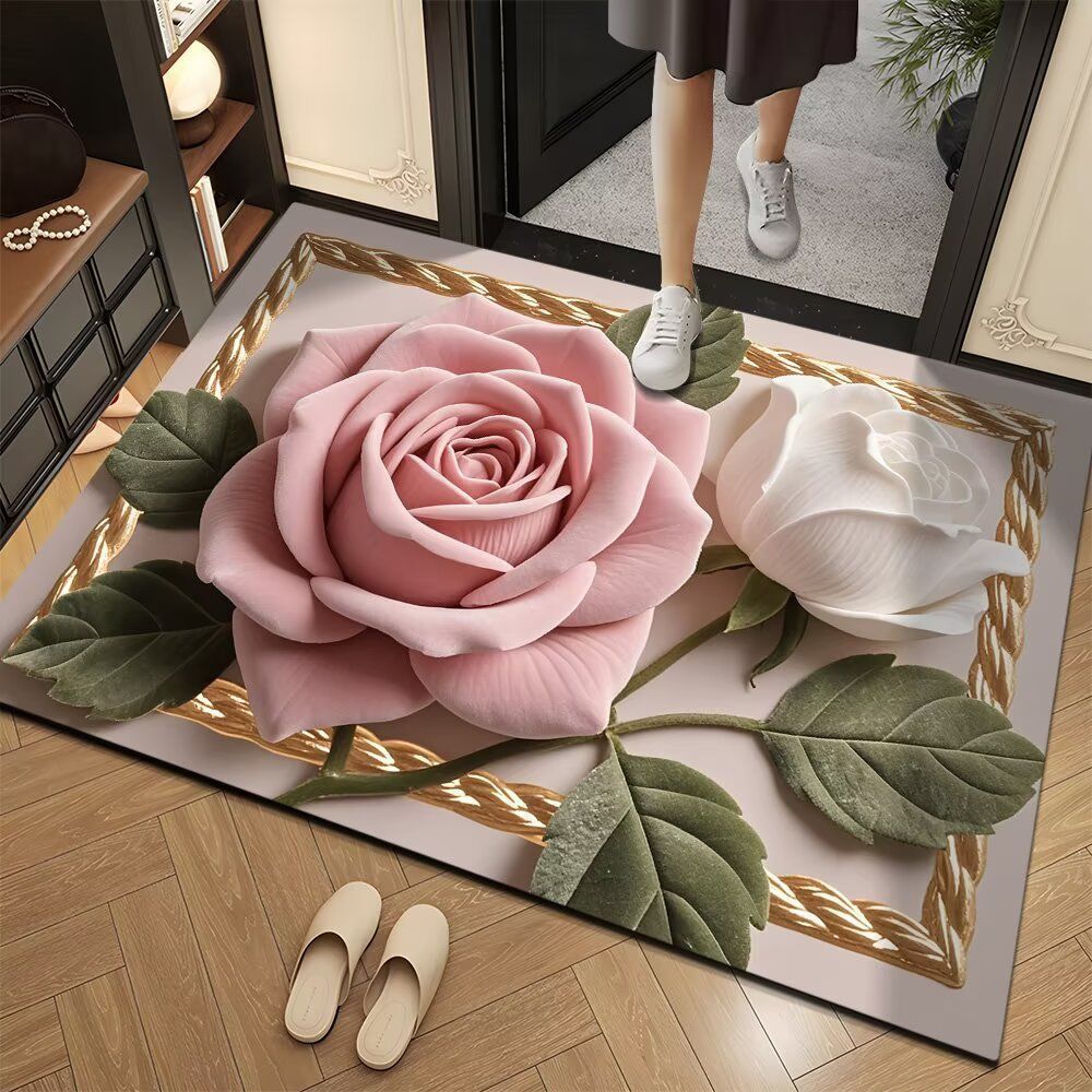 Bloemen 3D Decoratieve Vloermat