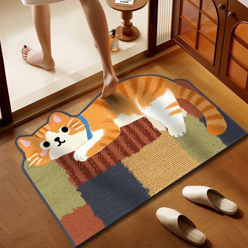Cartoon Cat-Themed Binnen Mat