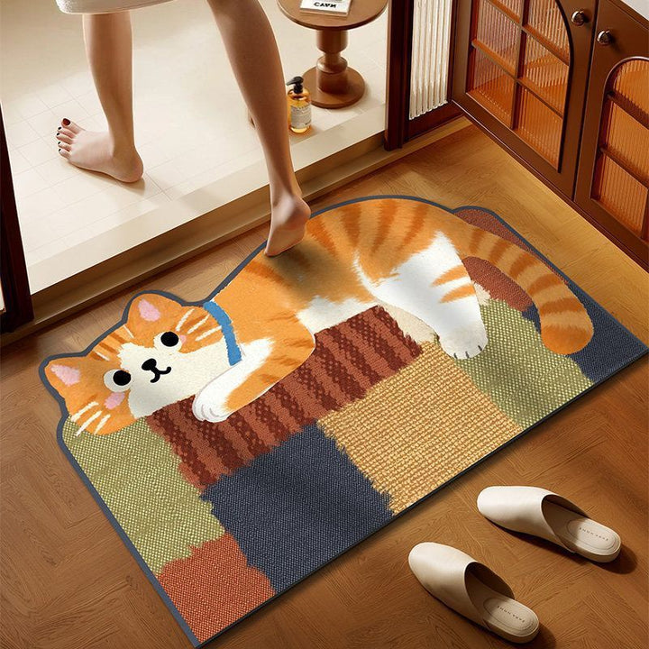 Cartoon Cat-Themed Binnen Mat