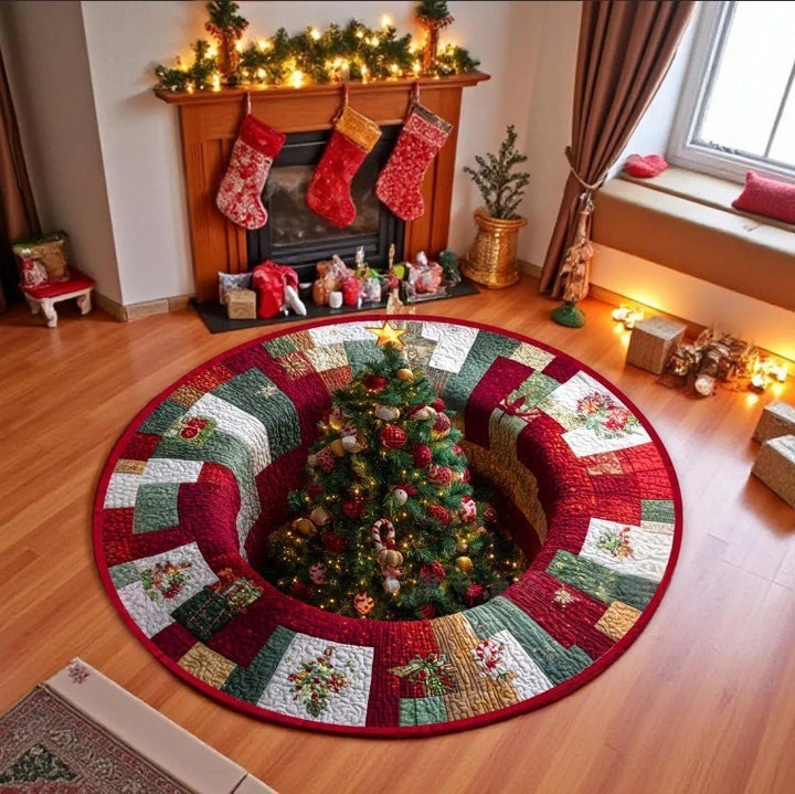 Kerst Patchwork Vloerkleed
