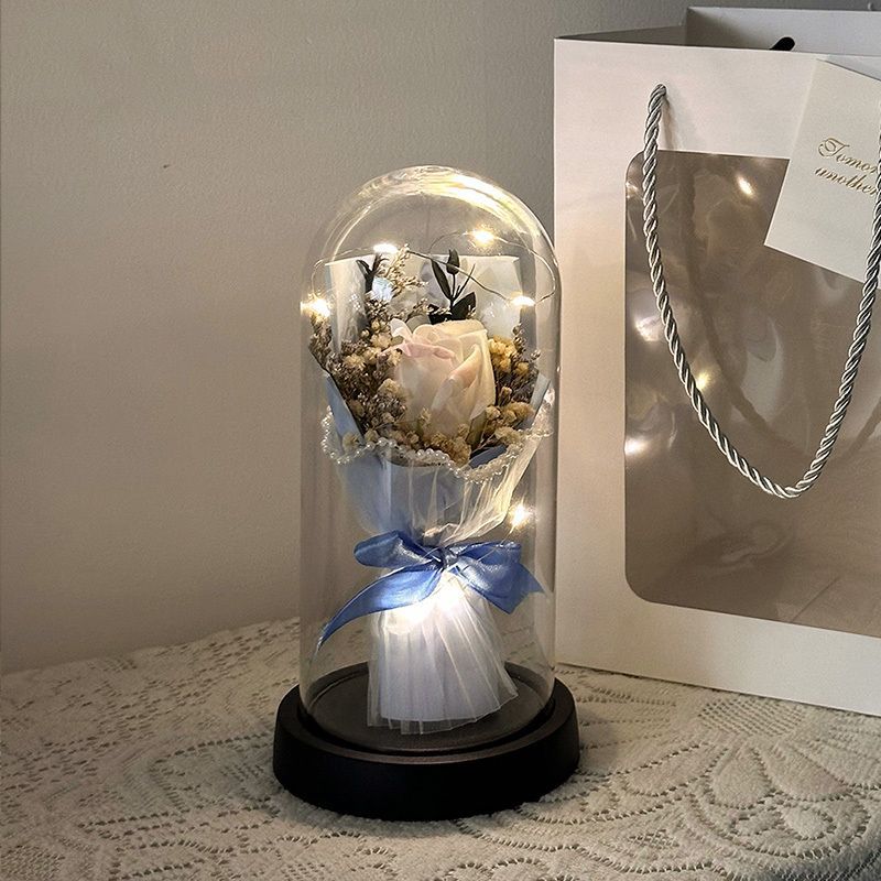 Verlichte Bloemdisplay